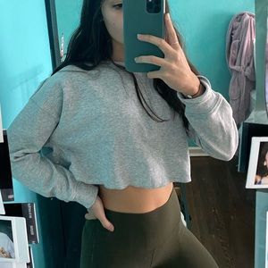 Zara cropped sweatshirt